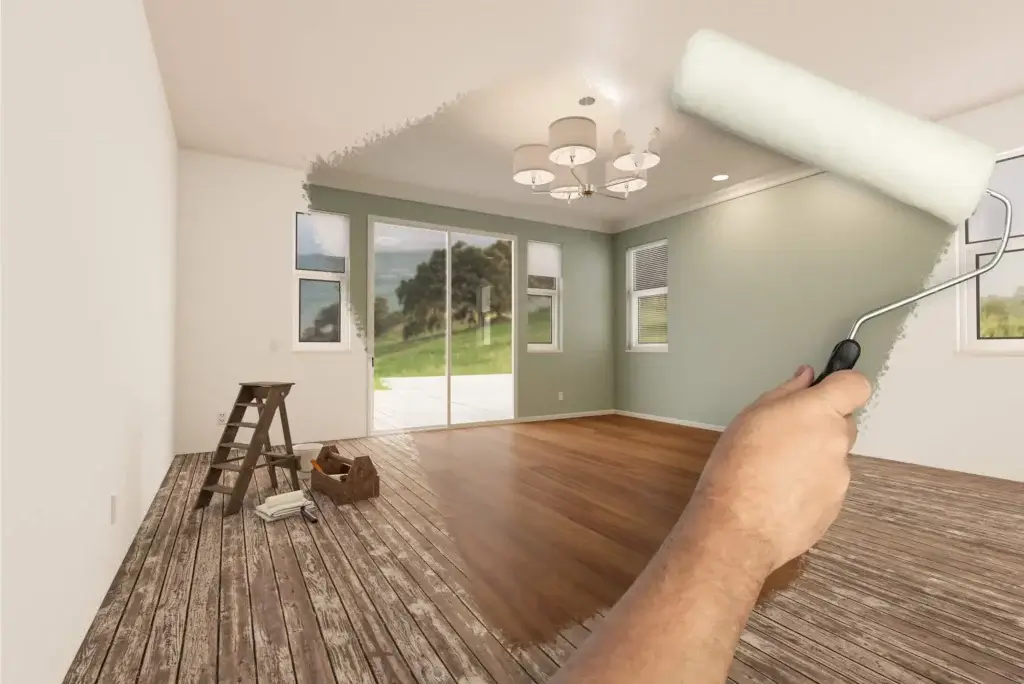 Architect Cergy: before and after interior renovation with new paintwork
