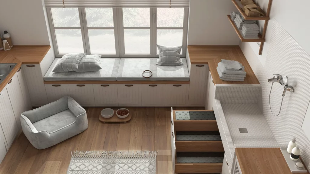 Un intérieur minimaliste et épuré fait par un architecte le blanc mesnil