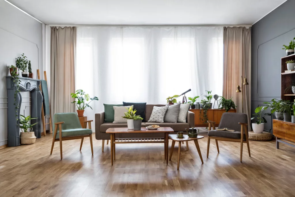 Salon spacieux à l’harmonie parfaite de couleurs réalisé par un architecte à Aubagne