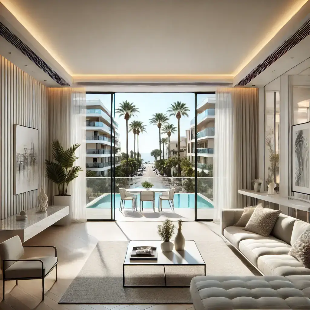 Photo d'un joli appartement style moderne, rénové par un architecte d'intérieur Cannes