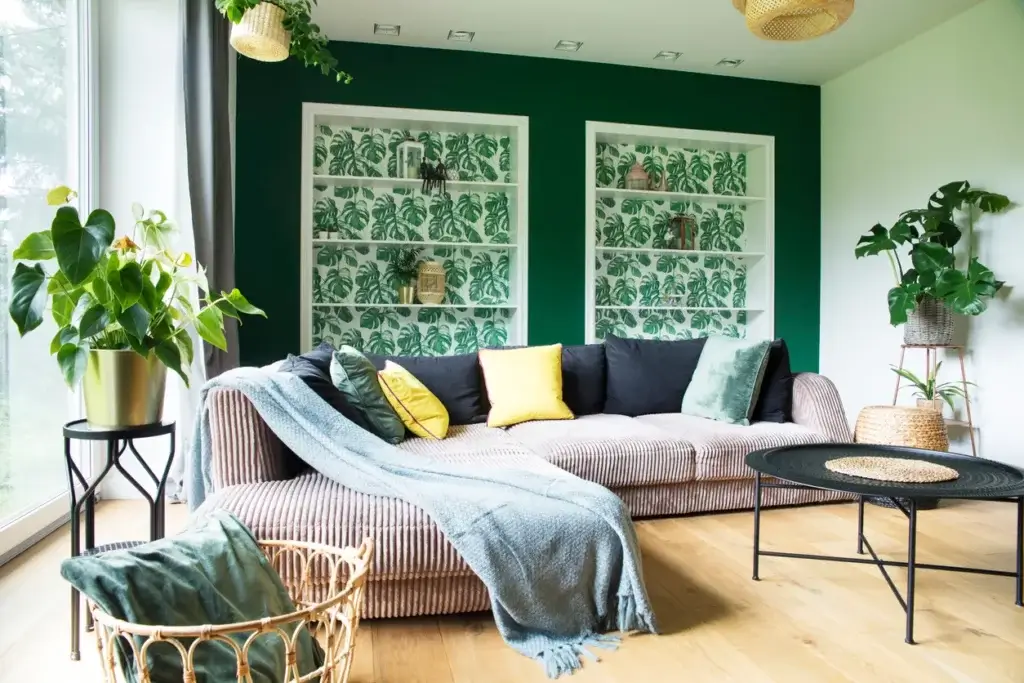 Architect Ivry-sur-Seine: stylish living room with coordinated colors and refined interior design