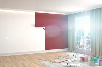 Architect Montreuil: before and after paint renovation of a bright, fully refreshed room