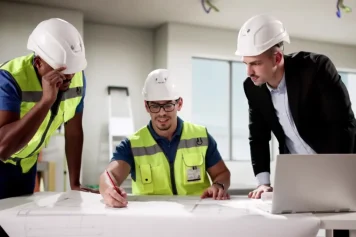 Réunion d’architectes autour d’un projet d’aménagement menée par un architecte d'intérieur Vitrolles