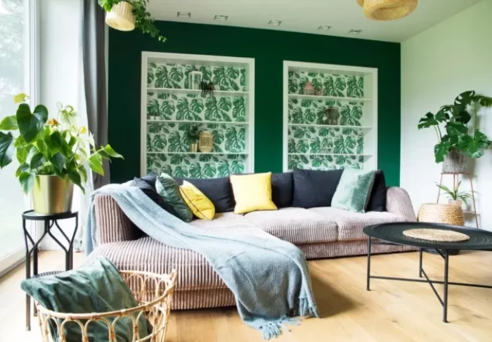 Architect Ivry-sur-Seine: stylish living room with coordinated colors and refined interior design